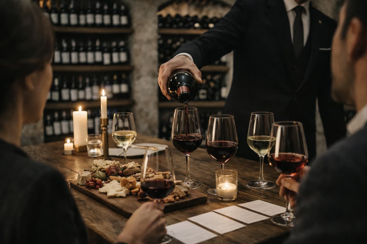 Vino sociale in loco con sommelier